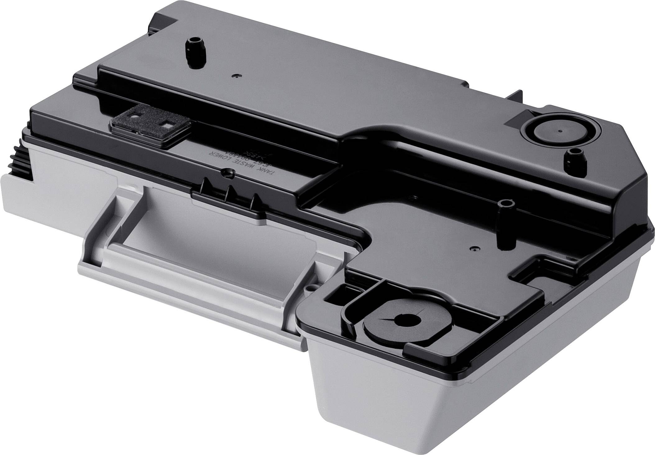 Cartouche de toner noir sur fond blanc, probablement destinée à une imprimante.