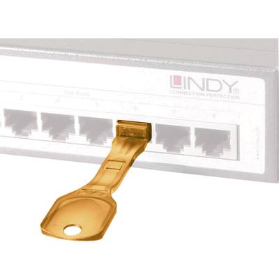 LINDY Verrou port LAN RJ45  jeu de 10 orange  avec 1 clé 40480
