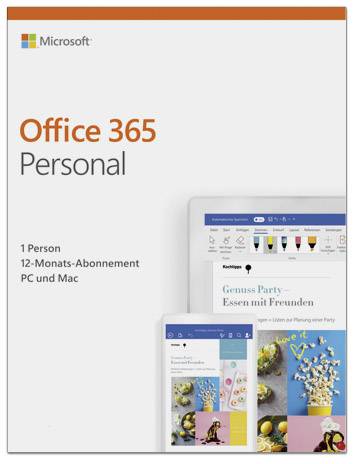 Microsoft Office 365 Personal Version Complete 1 Licence Windows Mac Android Ios Pack Office Conrad Electronic Suisse