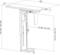 Dessin technique d'une table ajustable avec dimensions indiquées : largeur 485, hauteur de 365 à 596, profondeur 147.