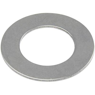 Un disque métallique plat et rond avec un trou au centre.