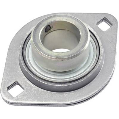 Élément de stockage en argent avec une ouverture circulaire au centre et deux trous de fixation aux coins opposés.