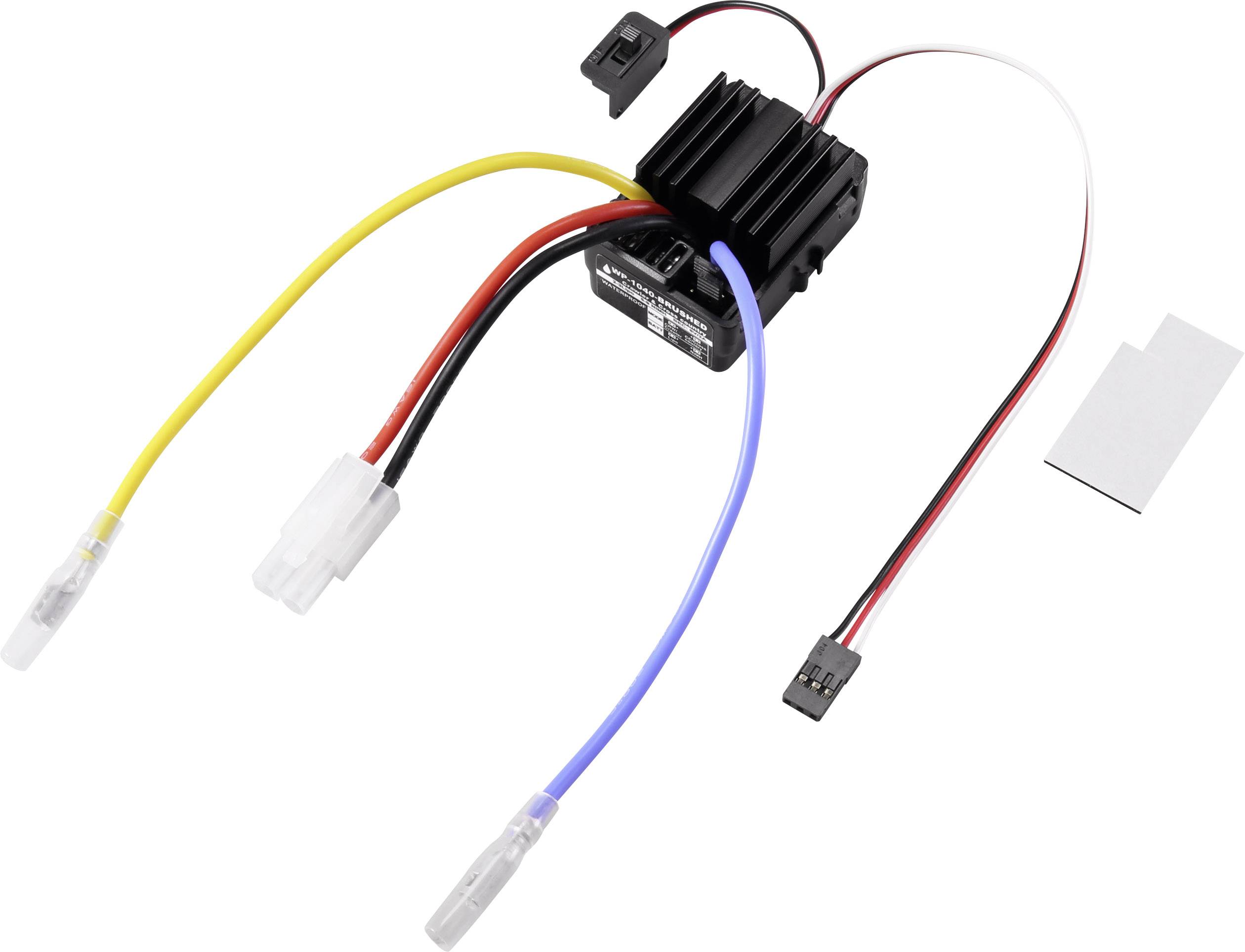 Reely WP-1040 Régulateur de vitesse brushed de voiture Charge admissible (max.): 180 A Limite moteur (nombre de tours): -1