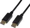 LogiLink DisplayPort Câble de raccordement Fiche mâle DisplayPort, Fiche mâle DisplayPort 10.00 m noir CV0077 Câble DisplayPort