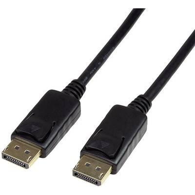 Câble de raccordement LogiLink DisplayPort Fiche mâle DisplayPort, Fiche mâle DisplayPort 10.00 m noir CV0077  Câble Dis