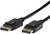 Deux câbles DisplayPort noirs avec des connecteurs pour la transmission de signaux vidéo et audio entre des appareils tels que des ordinateurs et des écrans.
