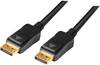 Câble de raccordement LogiLink DisplayPort Fiche mâle DisplayPort, Fiche mâle DisplayPort 20.00 m noir CV0114 verrouillable Câble DisplayPort