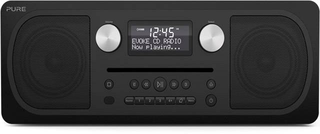Pure Evoke C-D6 Radio de table DAB+, FM AUX, Bluetooth, CD   noir-1