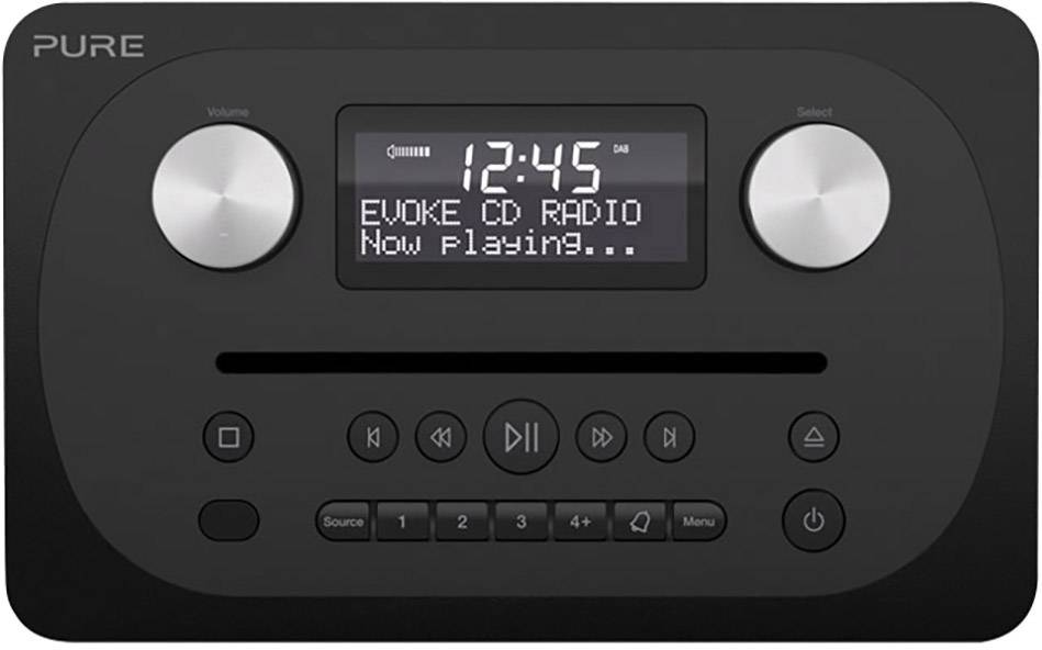 Pure Evoke C-D4 Radio de table FM AUX, Bluetooth, CD   noir-1