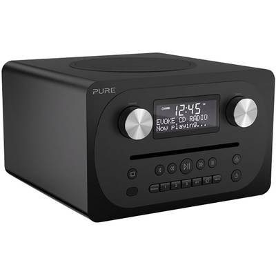 Pure Evoke C-D4 Radio de table FM AUX, Bluetooth, CD   noir
