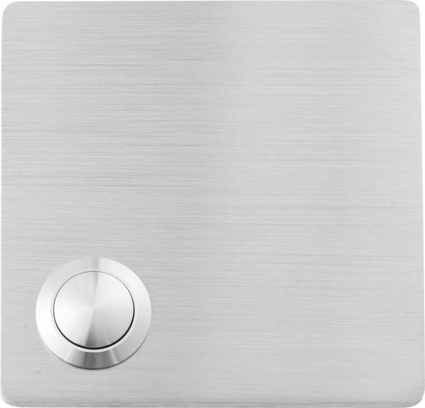 Heidemann 70548 Bouton de sonnette avec porte-nom simple acier inoxydable 48 V AC/2 A