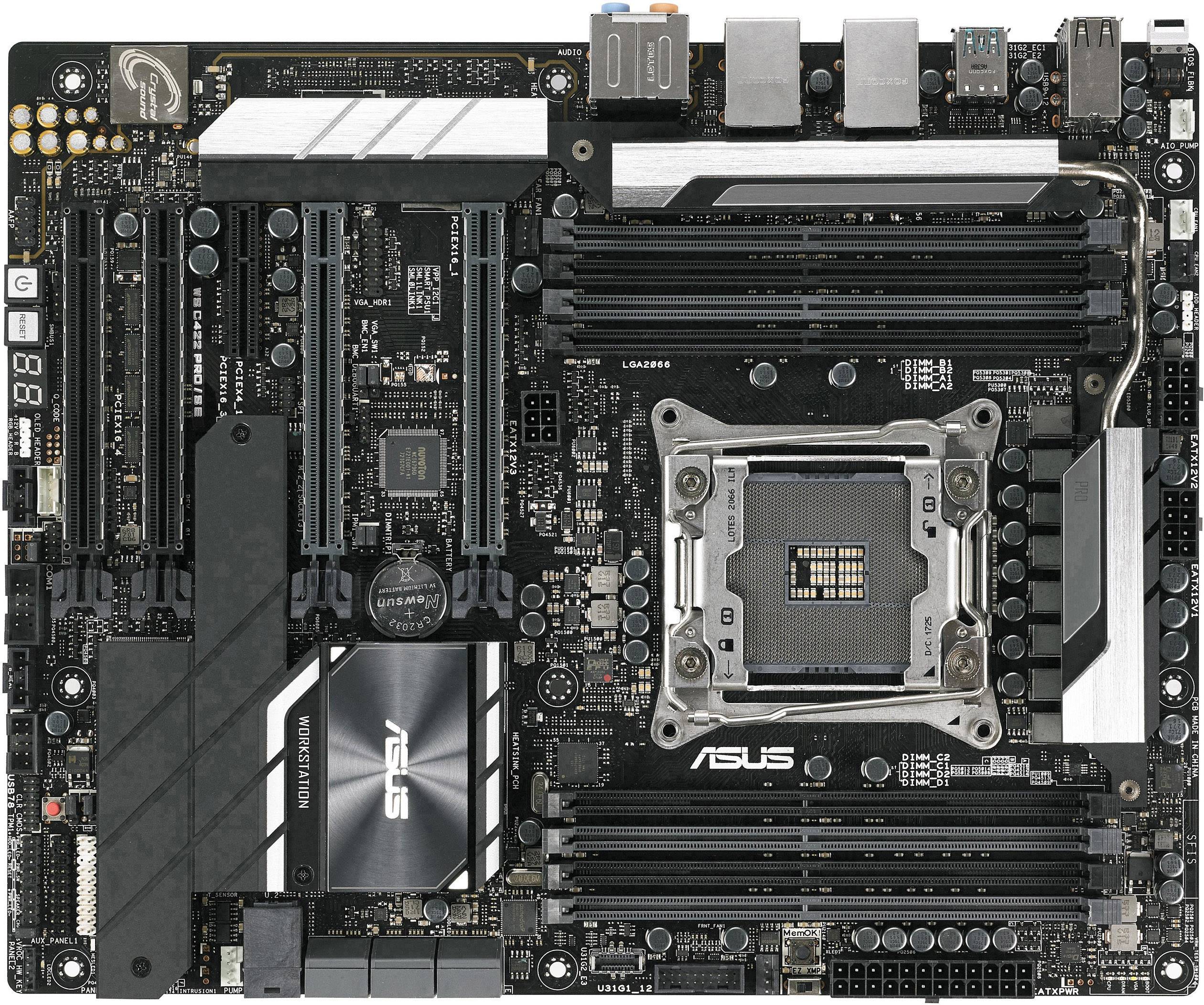 Asus WS C422 PRO/SE Carte mère Socket (PC) Intel® 2066 Facteur de forme (détails) ATX Chipset de la carte mère Intel® C4-0