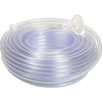 'Grande bobine faite d'un tube en plastique transparent avec un entonnoir à l'extrémité.'
