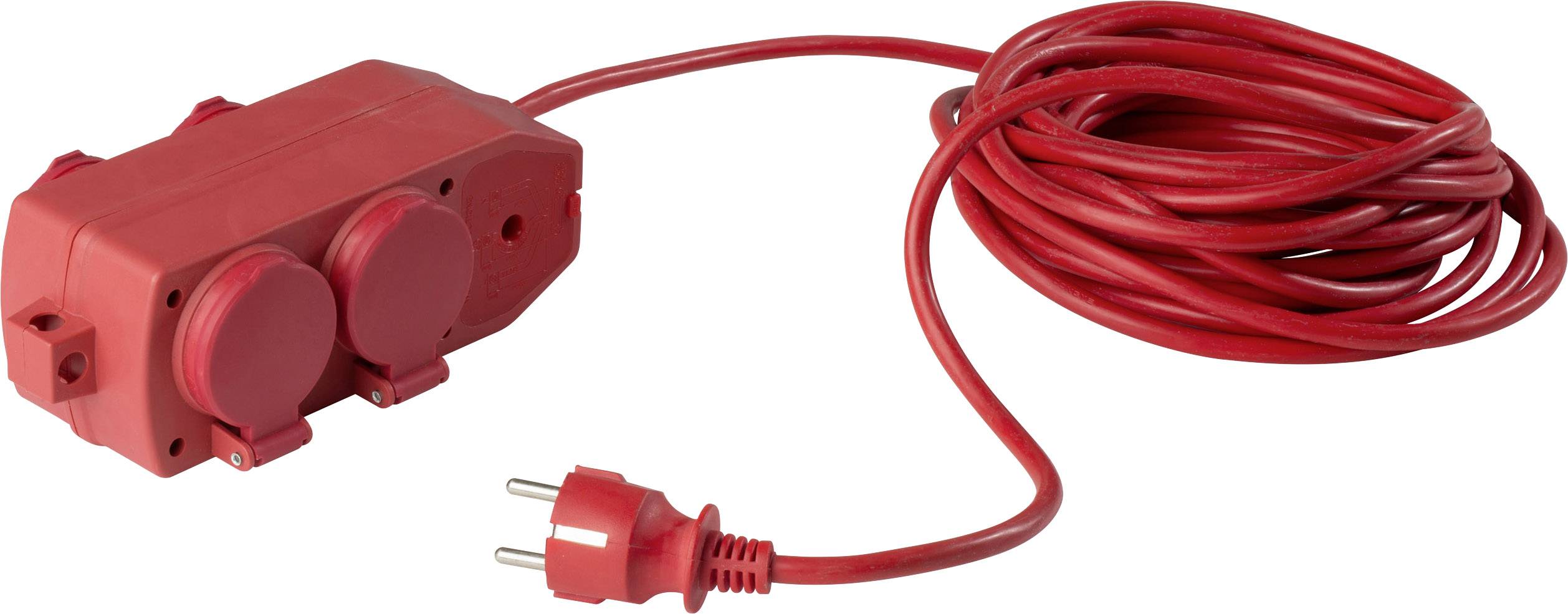 AS Schwabe 60612 Multiprise rouge contact de protection 1 pc(s)