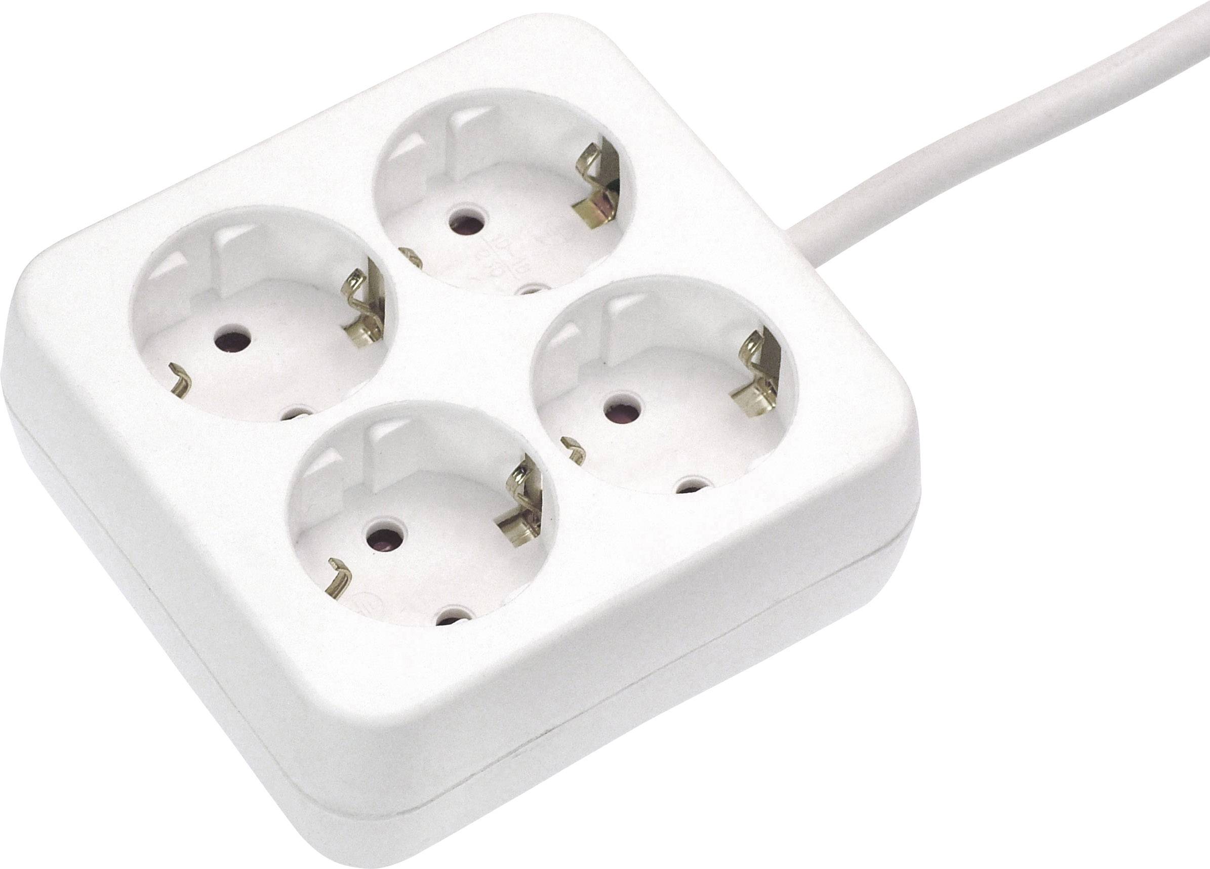 AS Schwabe 14411 Multiprise blanc contact de protection 1 pc(s)