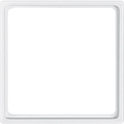 Un cadre photo blanc carré sur un fond blanc.