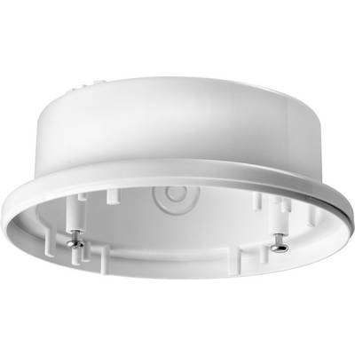 Support en plastique blanc avec plusieurs points de fixation sur sa face inférieure.