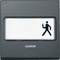 Symbole d'une personne marchant avec un plateau contenant une bouteille et un verre, probablement un indicateur d'une zone de service.