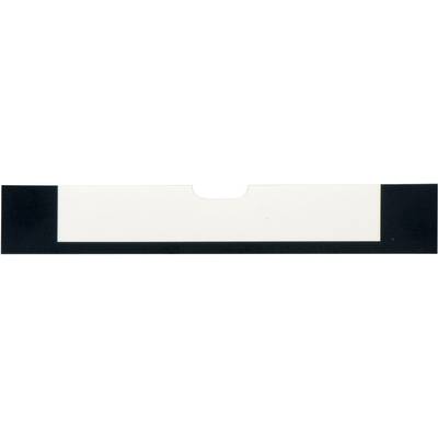 Enveloppe avec une bordure noire, un centre blanc et une ouverture semi-circulaire en haut au milieu. Idéale pour des documents élégants.