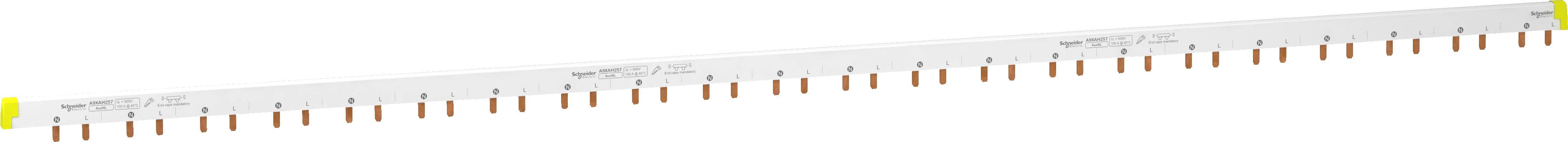 Schneider Electric A9XAH257 Acti9 iC60 - Peigne à dents A9XAH257 Schneider Electric Rail de phase blanc 1 pc(s)