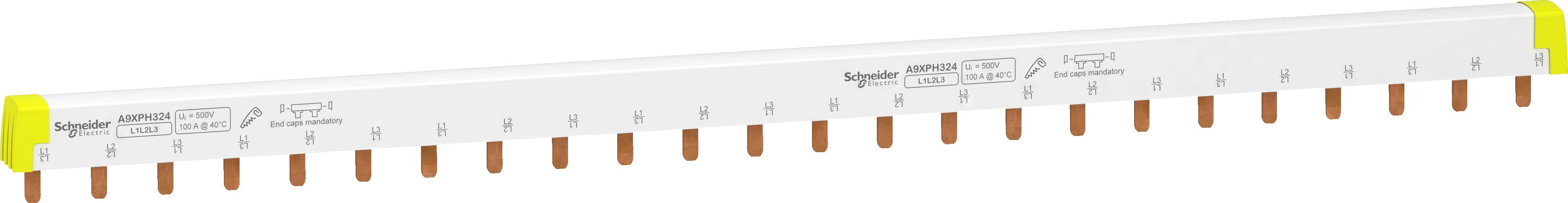 Schneider Electric A9XPH324 Acti9 iC60 - Peigne à dents A9XPH324 Schneider Electric Rail de phase blanc 1 pc(s)