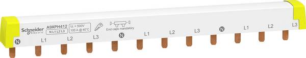 Schneider Electric A9XPH412 Acti9 iC60 - Peigne à dents A9XPH412 Schneider Electric Rail de phase   blanc        1 pc(s)