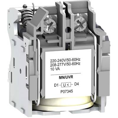 Un relais électronique portant l'inscription '220-240V/50-60Hz, 208-277V/50-60Hz, 10 VA'. Des bobines de fil métallique et un boîtier en plastique sont visibles.