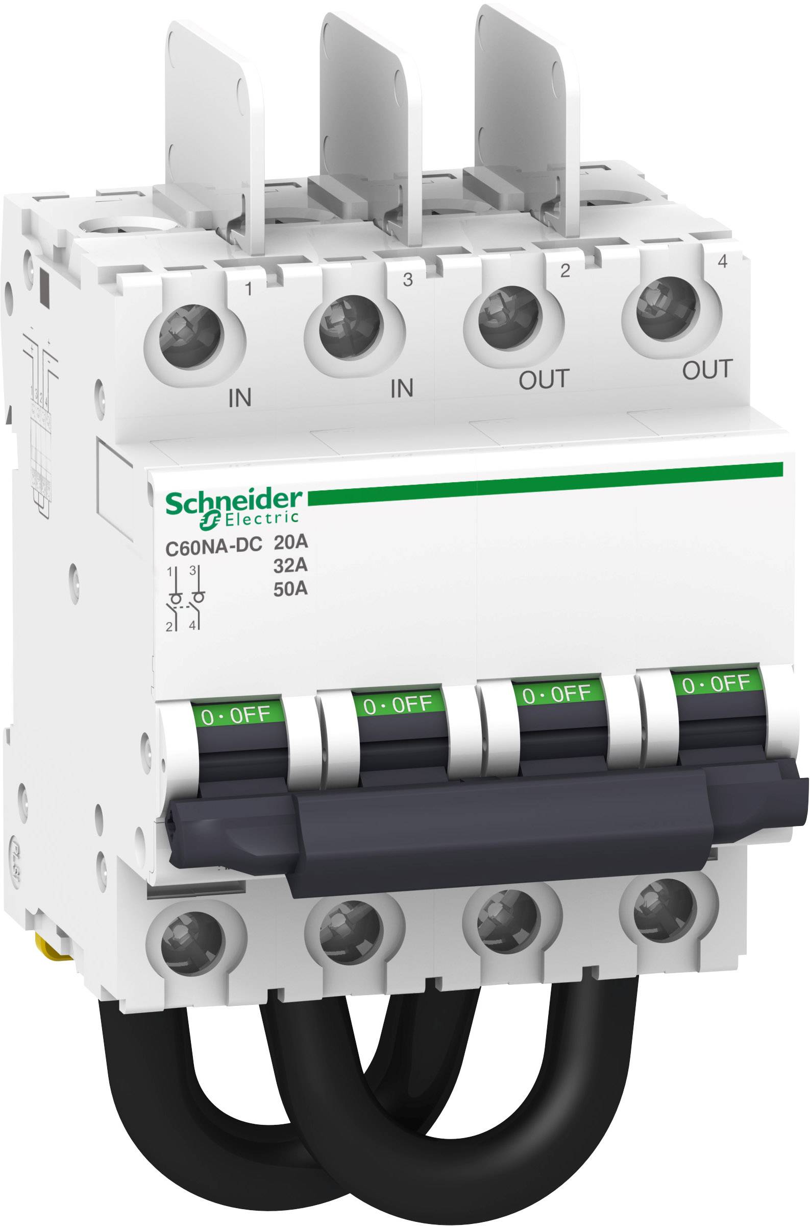 Interrupteur à coupure en charge; 50 A 1000 V Schneider Electric A9N61690