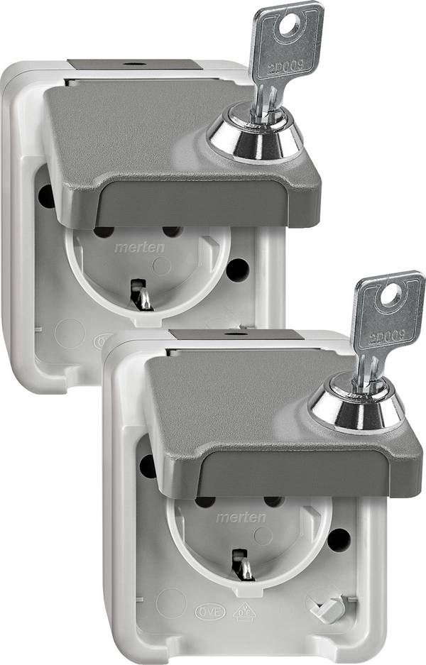 Merten Prise de courant AQUASTAR gris clair MEG2418-8029 1 pc(s)