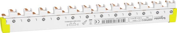 Schneider Electric A9XPH612 Acti9 - Peigne à dents A9XPH612 Schneider Electric Rail de phase   blanc 2 pôles  80 A     1 pc(s)