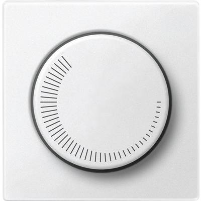 Un bouton rotatif blanc sur un mur, gradué de 0 à 100, pour régler la température ou le volume.
