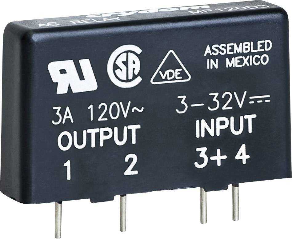 Crydom Relais à semi-conducteurs MP240D3 3 A Tension de contact (max.): 280 V/AC à commutation au zéro de tension 1 pc(s