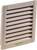 Grille de ventilation grise avec des lamelles horizontales, inscription 'Schneider Electric' en bas en écriture verte. Adaptée pour les systèmes de ventilation.