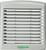 Une grille de ventilation de Schneider Electric, utilisée pour la ventilation des armoires électriques, rectangulaire, de couleur grise.