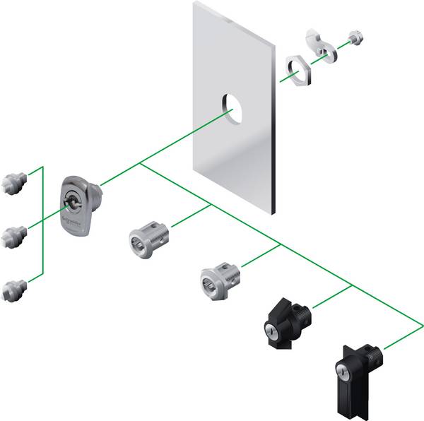 Schneider Electric NSYCL1242ECSX Serrure NSYCL1242ECSX Schneider Electric Poignée Zamak 1 pc(s)