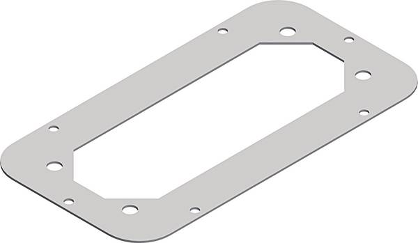 Schneider Electric NSYTLFFL Passe-câbles avec encoche   Epaisseur de plaque (maxi) 1.5 mm acier gris clair (RAL 7035) 1 pc(s)