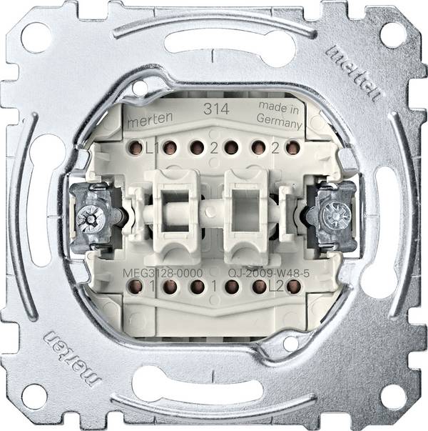 Merten  Insert Interrupteur va-et-vient, Bouton-poussoir   MEG3128-0000 1 pc(s)