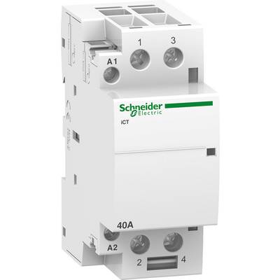 Disjoncteur de Schneider Electric avec désignation 'iCT', type A1 et A2. Capacité maximale de 40A.
