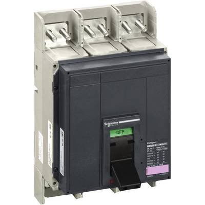 Un disjoncteur tripolaire de Schneider Electric portant l'inscription 'OFF', adapté pour interrompre des circuits électriques.