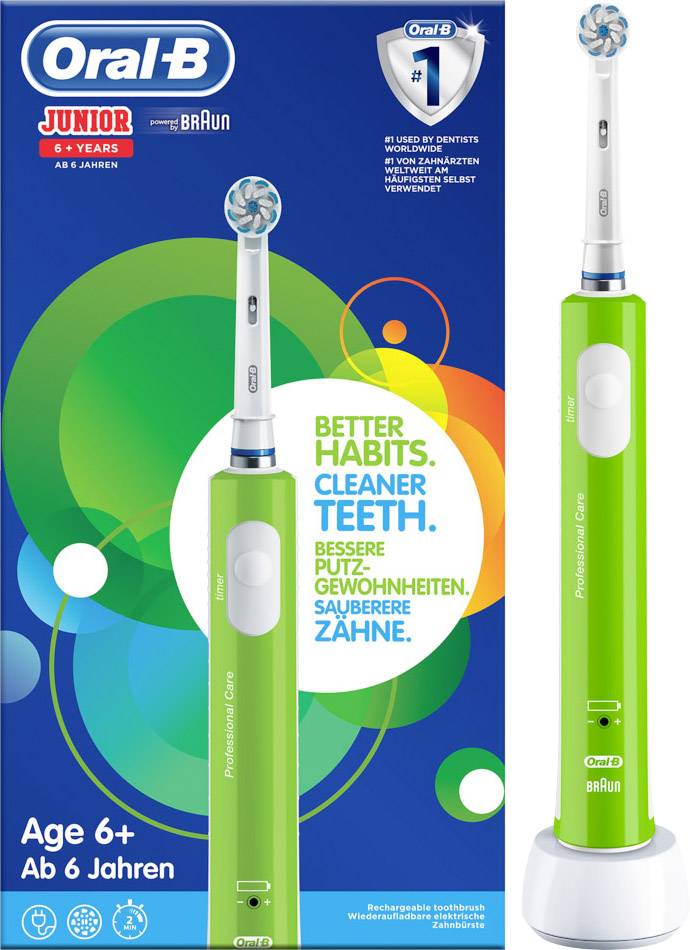 Brosse à Dents électrique Pour Enfants Oral-B Junior Green Junior Green ...