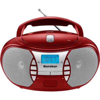 Karcher RR 5025 Radio-lecteur CD FM AUX, CD rouge-0