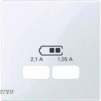 Borne de chargement avec deux ports USB, l'un marqué '2,1 A' et l'autre '1,05 A', pour l'alimentation électrique ou la recharge.