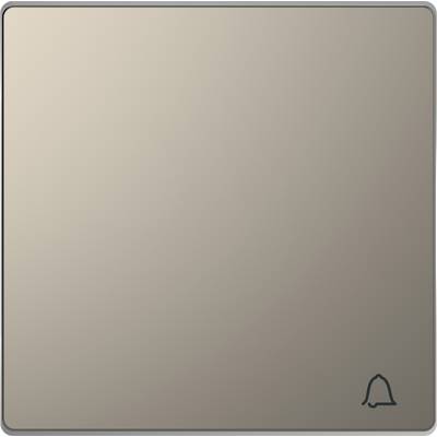 Une surface beige avec un petit symbole de clochette dans le coin inférieur droit.