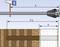 Diagramme d'un système de fixation : En haut, une vis métallique avec un système de chevilles, en bas l'installation dans un mur. Dimensions sont k, tₑ, et e.
