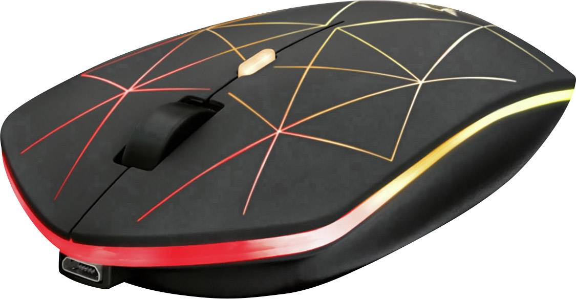 Trust GXT117 Strike Souris de gaming radio optique noir 6 Boutons 1400 dpi éclairé, rechargeable-0