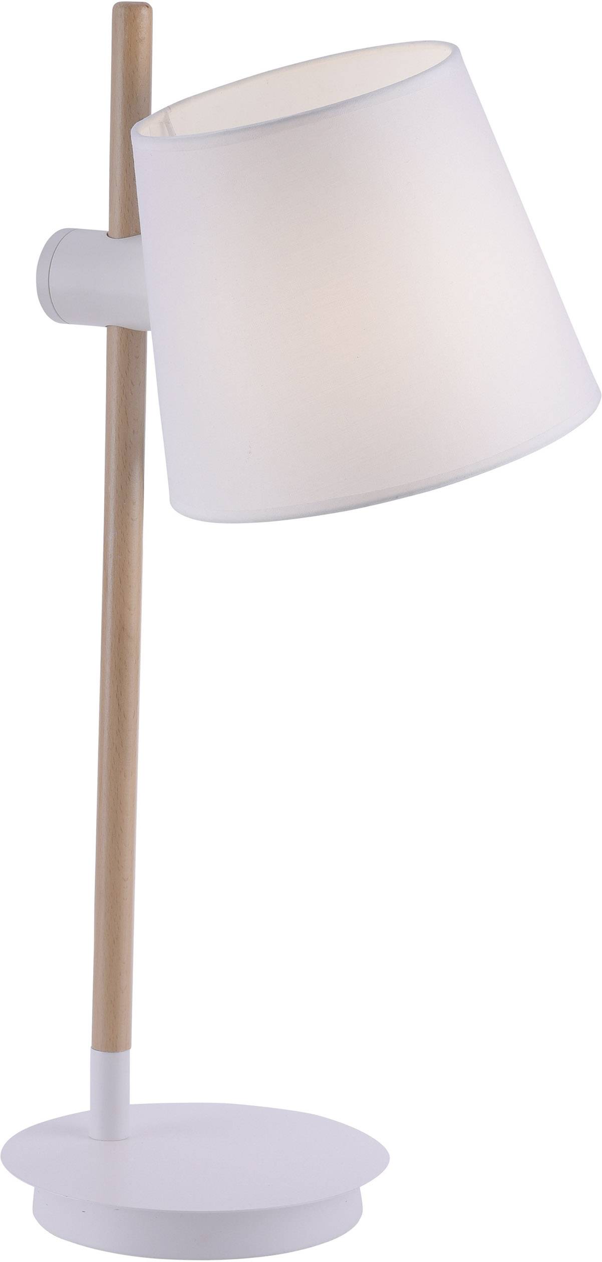 Lampe de chevet Paul Neuhaus MIRIAM 60 W réglable en hauteur, inclinable, avec interrupteur blanc, bois Lampe de chevet Paul Neuhaus MIRIAM 60 W réglable en hauteur, inclinable, avec interrupteur blanc, bois