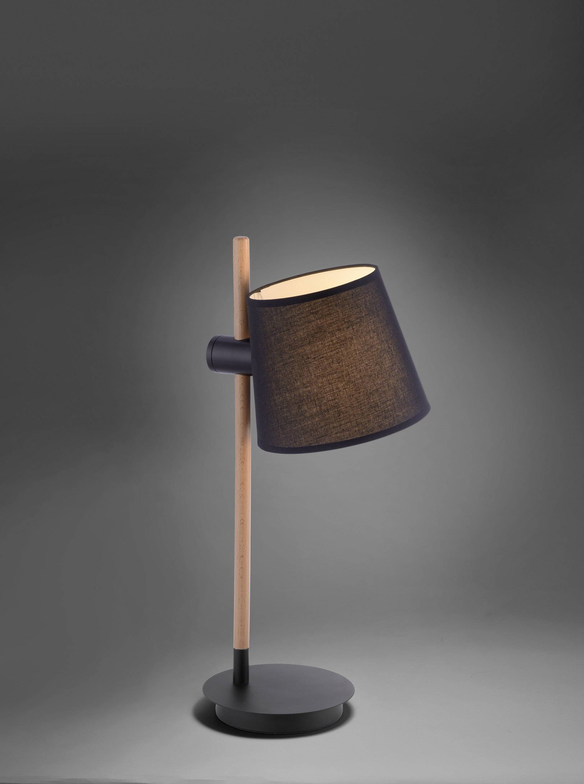 Lampe de chevet Paul Neuhaus MIRIAM 60 W réglable en hauteur, inclinable, avec interrupteur noir, bois Lampe de chevet Paul Neuhaus MIRIAM 60 W réglable en hauteur, inclinable, avec interrupteur noir, bois