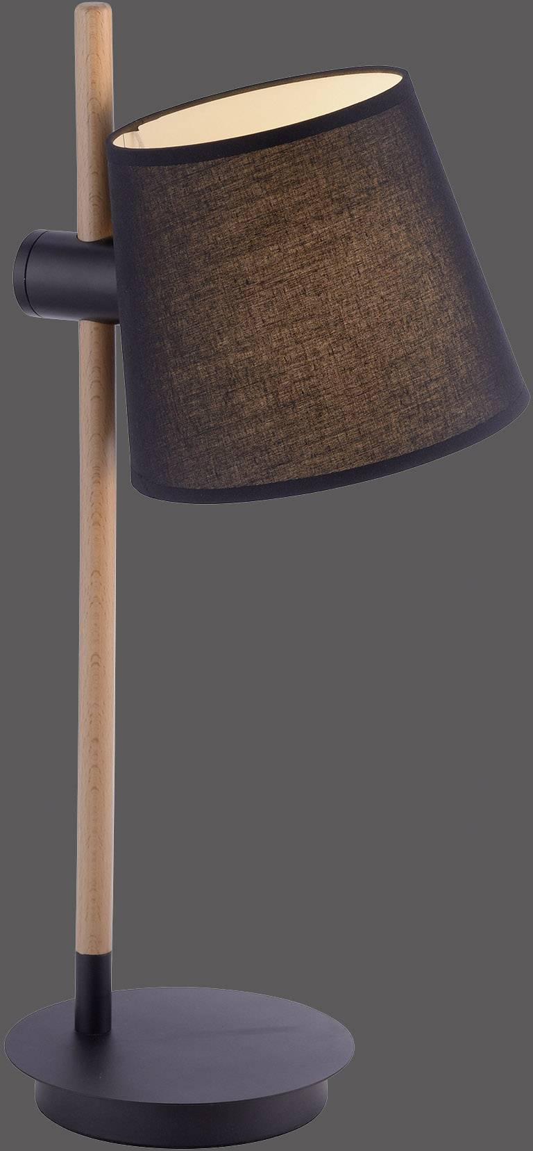 Lampe de chevet Paul Neuhaus MIRIAM 60 W réglable en hauteur, inclinable, avec interrupteur noir, bois Lampe de chevet Paul Neuhaus MIRIAM 60 W réglable en hauteur, inclinable, avec interrupteur noir, bois