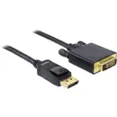 Câble adaptateur Delock DisplayPort / DVI Fiche mâle DisplayPort, Fiche mâle DVI-D 24+1 pôles 2.00 m noir 82591 Câble Di