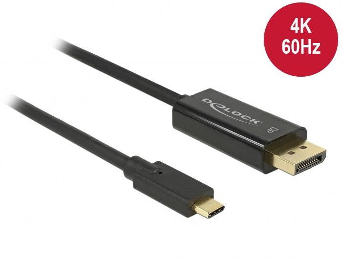 Adaptateur USB-C vers DisplayPort de Delock, prenant en charge 4K à 60 Hz.